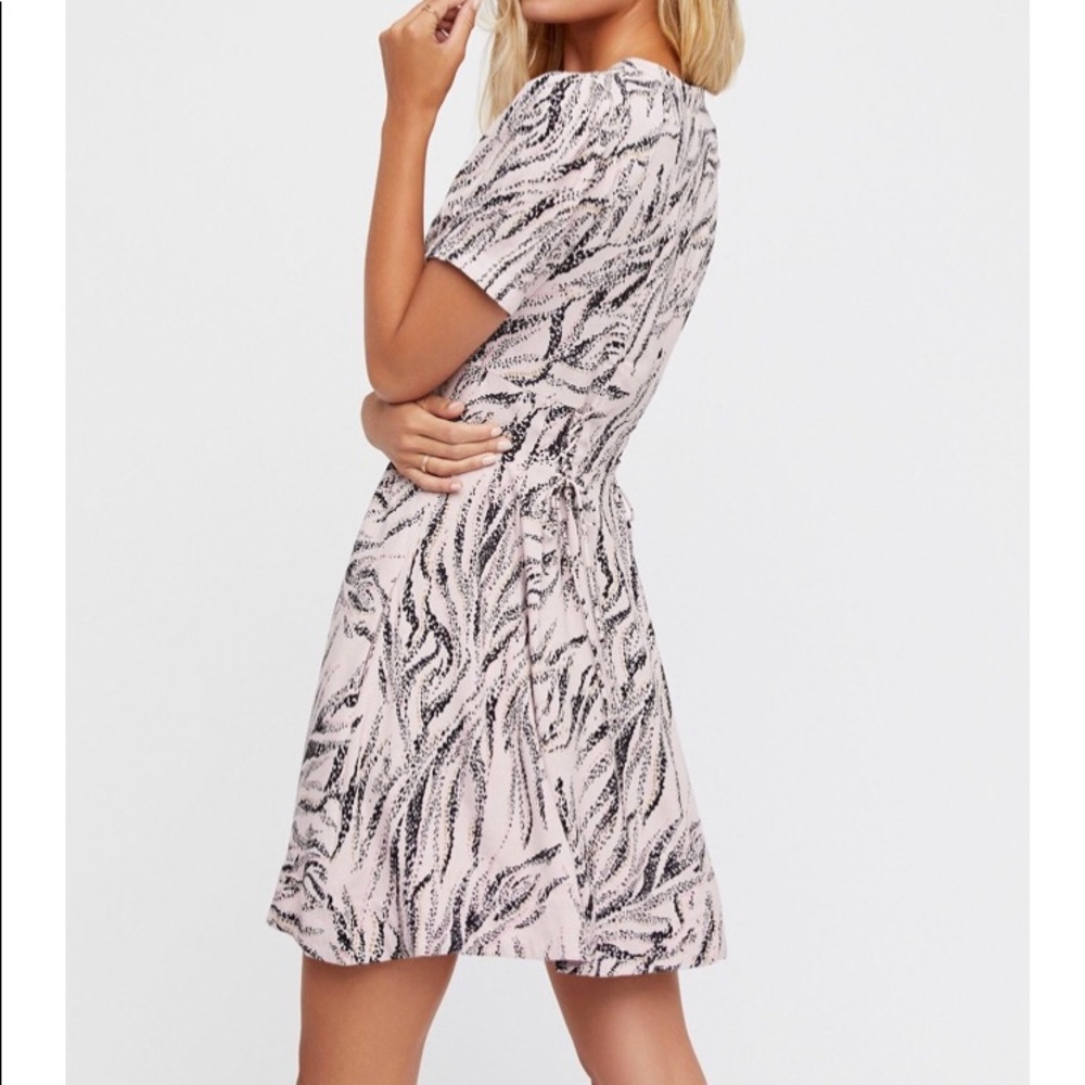 Free People Pink and Black Mini Dress - Picture 2 of 4